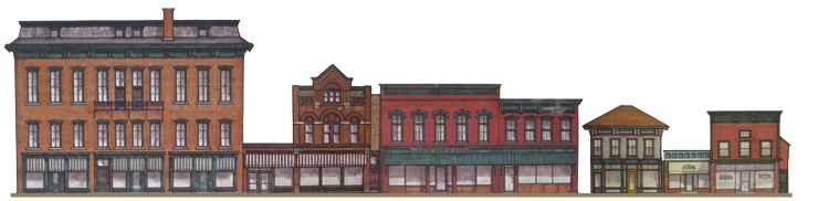 Drawing of Village of Homer Downtown