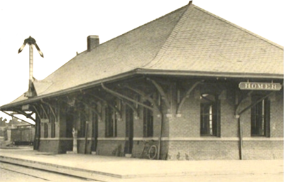 The Railroad Station in Homer NY